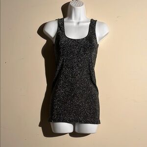 Vintage Black Glittery Women's Tank Top